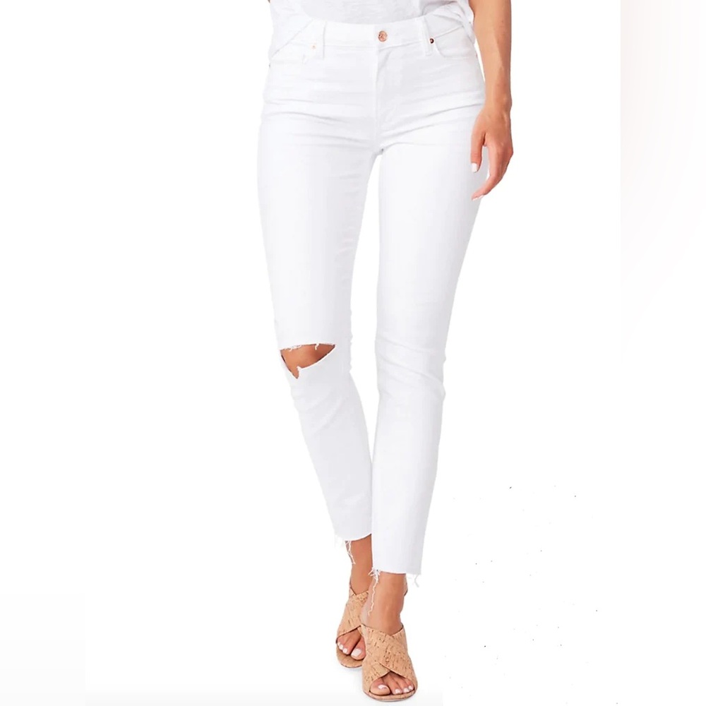 PAIGE HOXTON ANKLE WHITE JEANS